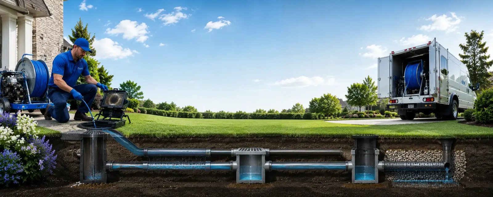 Outdoor drain cleaning information for Peconic, NY